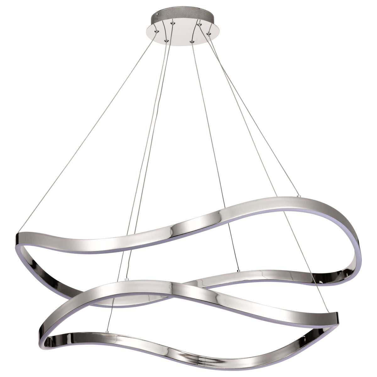 Nuvo 62-2431 Sylas, 36 Inch LED Pendant, Polished Nickel Finish
