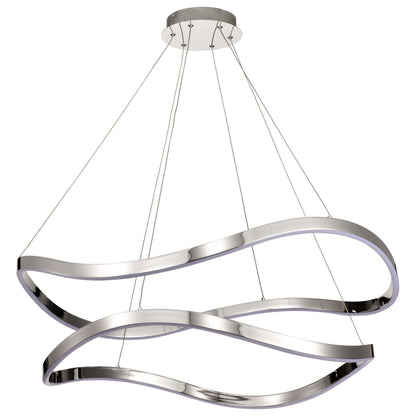 Nuvo 62-2431 Sylas, 36 Inch LED Pendant, Polished Nickel Finish