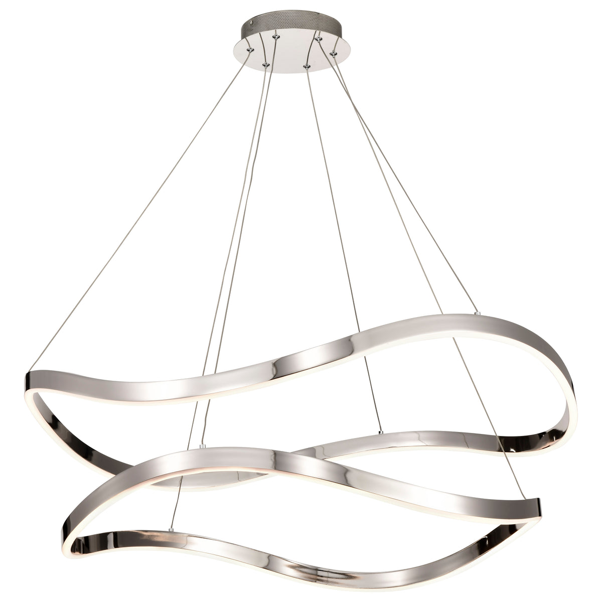Nuvo 62-2431 Sylas, 36 Inch LED Pendant, Polished Nickel Finish