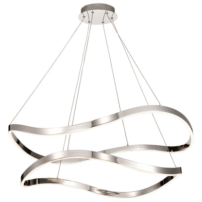 Nuvo 62-2431 Sylas, 36 Inch LED Pendant, Polished Nickel Finish