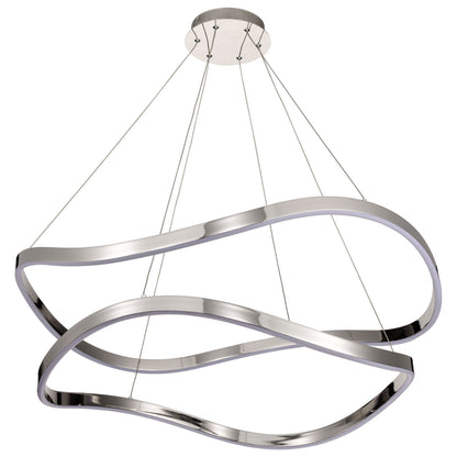 Nuvo 62-2431 Sylas, 36 Inch LED Pendant, Polished Nickel Finish