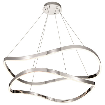 Nuvo 62-2431 Sylas, 36 Inch LED Pendant, Polished Nickel Finish