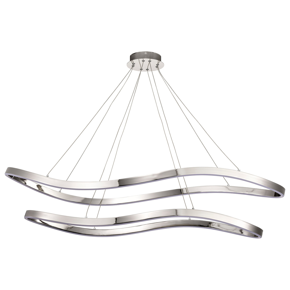 Nuvo 62-2432 Sylas, 48 Inch LED Pendant, Polished Nickel Finish