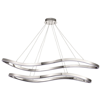 Nuvo 62-2432 Sylas, 48 Inch LED Pendant, Polished Nickel Finish