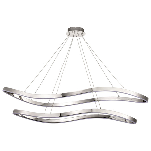 Nuvo 62-2432 Sylas, 48 Inch LED Pendant, Polished Nickel Finish