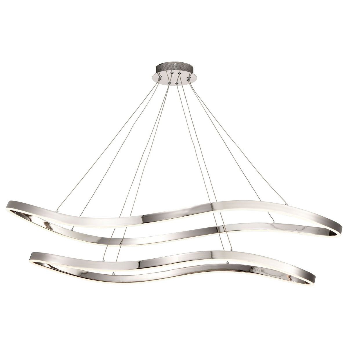 Nuvo 62-2432 Sylas, 48 Inch LED Pendant, Polished Nickel Finish