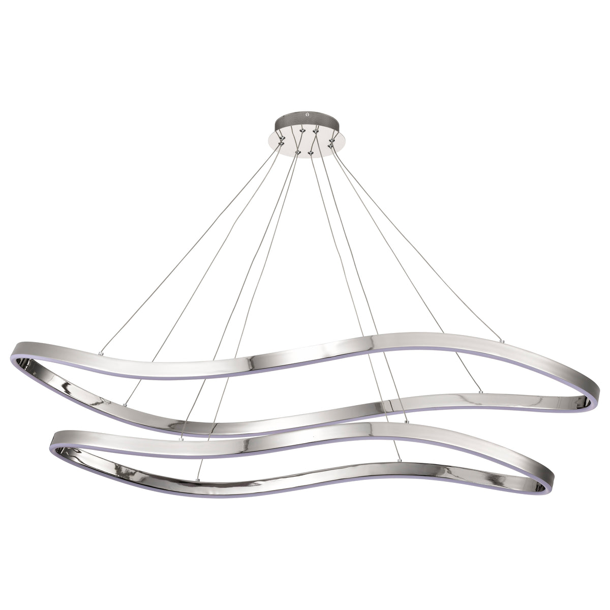 Nuvo 62-2432 Sylas, 48 Inch LED Pendant, Polished Nickel Finish