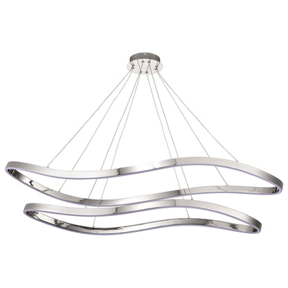 Nuvo 62-2432 Sylas, 48 Inch LED Pendant, Polished Nickel Finish