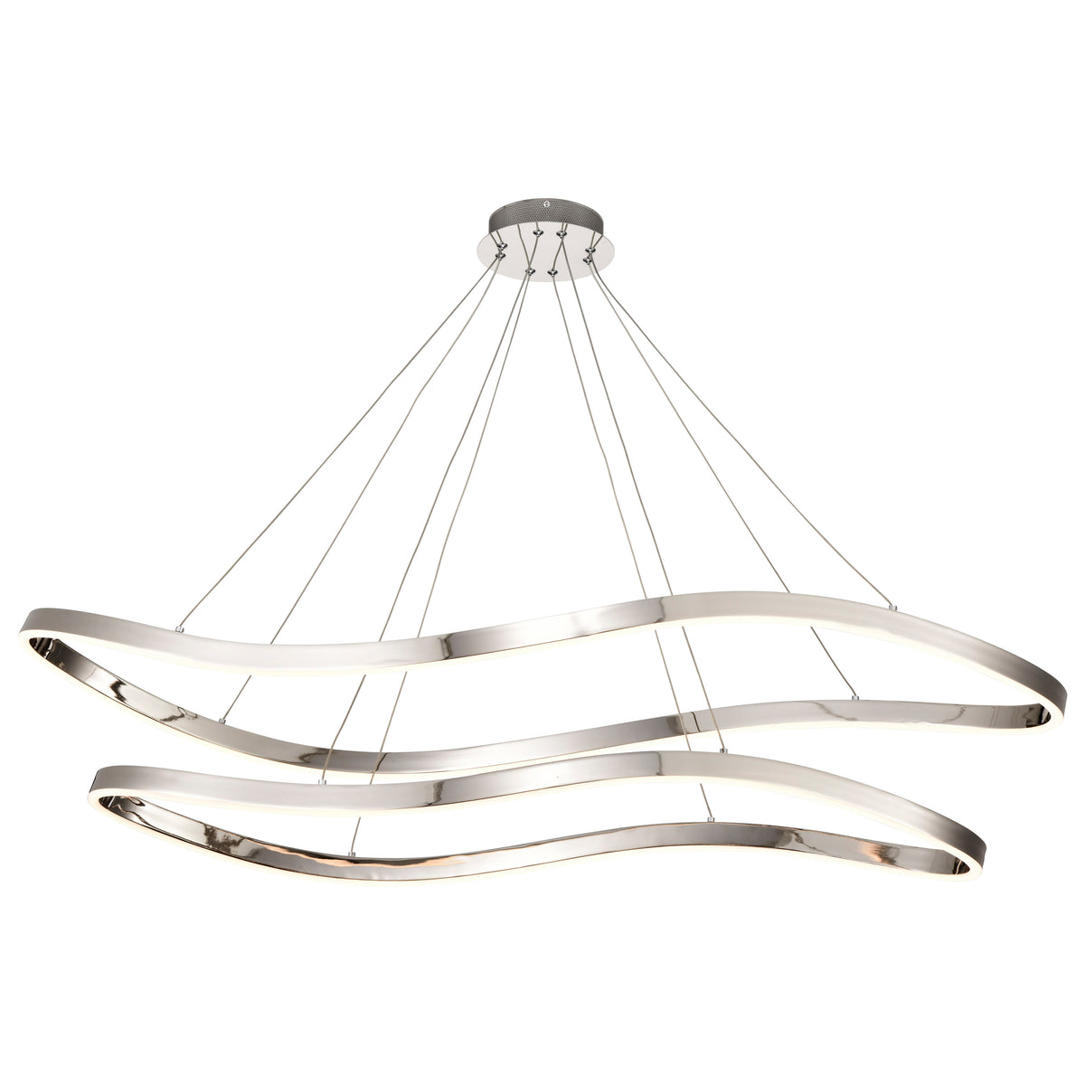 Nuvo 62-2432 Sylas, 48 Inch LED Pendant, Polished Nickel Finish