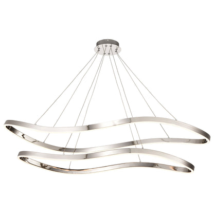 Nuvo 62-2432 Sylas, 48 Inch LED Pendant, Polished Nickel Finish