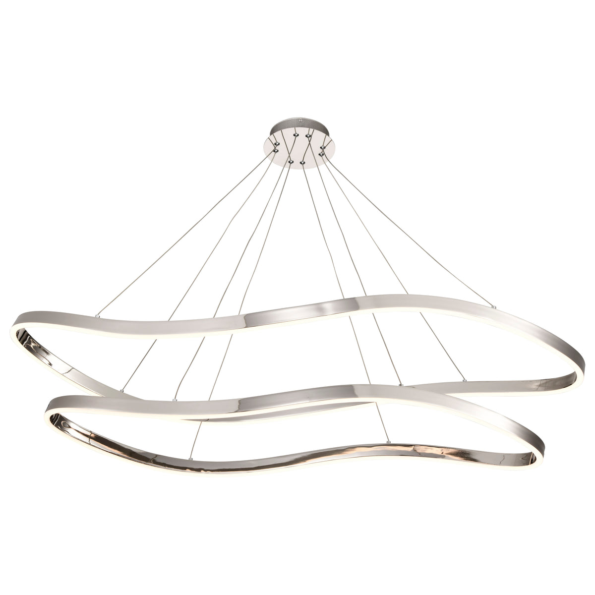 Nuvo 62-2432 Sylas, 48 Inch LED Pendant, Polished Nickel Finish
