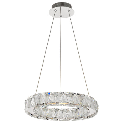 Nuvo 62-2441 Asher, LED 15 Inch Pendant, Polished Nickel Finish