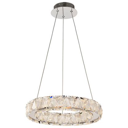 Nuvo 62-2441 Asher, LED 15 Inch Pendant, Polished Nickel Finish