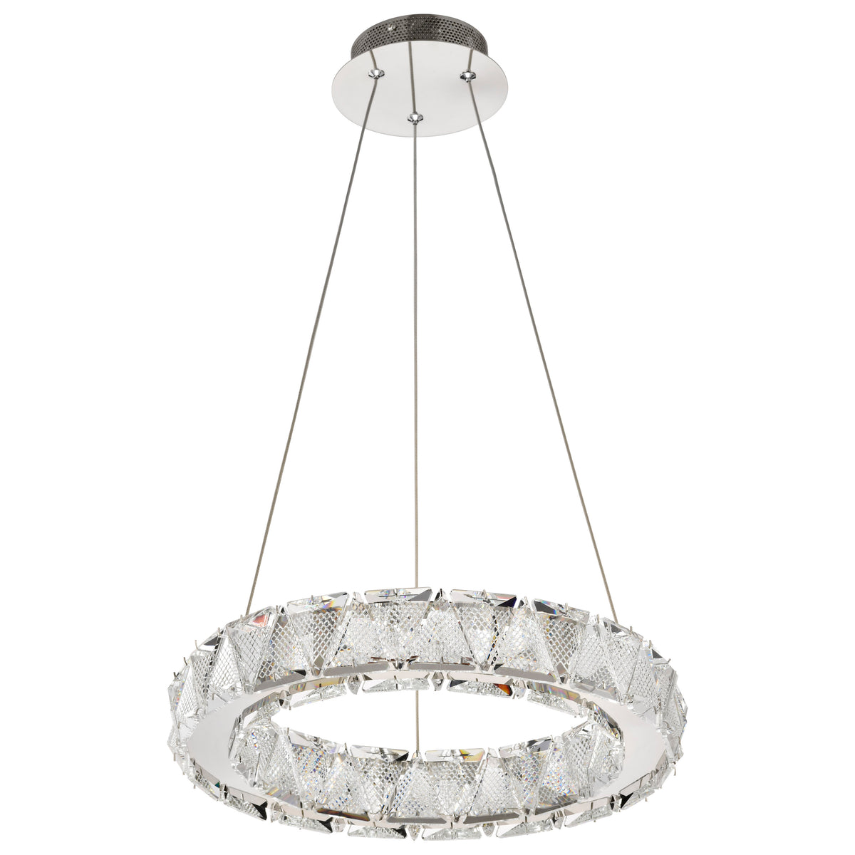 Nuvo 62-2441 Asher, LED 15 Inch Pendant, Polished Nickel Finish