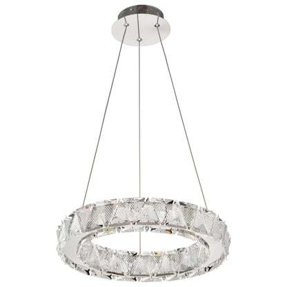 Nuvo 62-2441 Asher, LED 15 Inch Pendant, Polished Nickel Finish