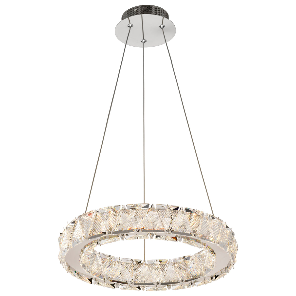 Nuvo 62-2441 Asher, LED 15 Inch Pendant, Polished Nickel Finish
