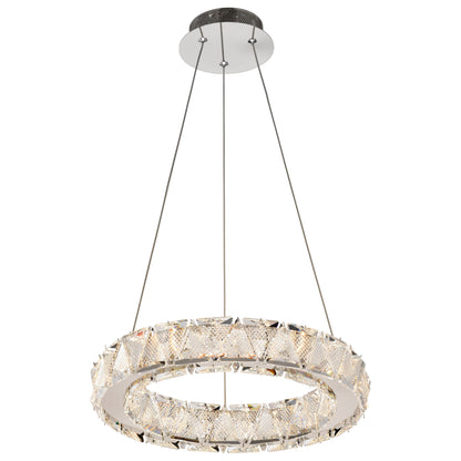 Nuvo 62-2441 Asher, LED 15 Inch Pendant, Polished Nickel Finish