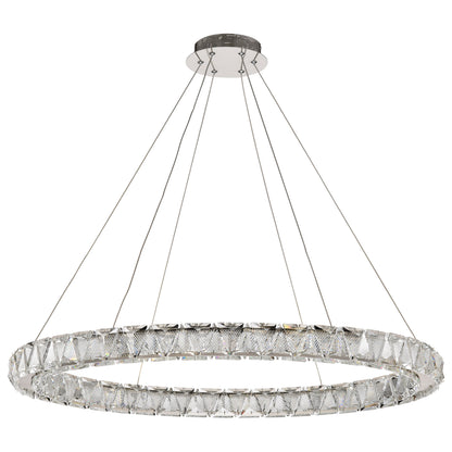Nuvo 62-2442 Asher, LED 36 Inch Round Pendant, Polished Nickel Finish