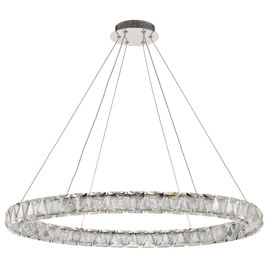Nuvo 62-2442 Asher, LED 36 Inch Round Pendant, Polished Nickel Finish