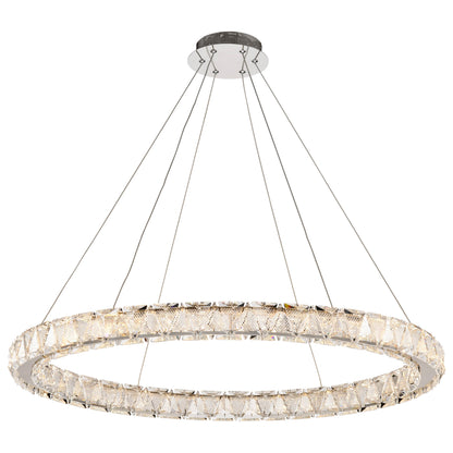 Nuvo 62-2442 Asher, LED 36 Inch Round Pendant, Polished Nickel Finish