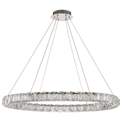Nuvo 62-2442 Asher, LED 36 Inch Round Pendant, Polished Nickel Finish