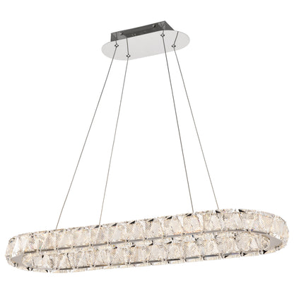 Nuvo 62-2443 Asher, LED 36 Inch Oval Pendant, Polished Nickel Finish