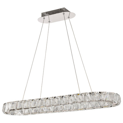 Nuvo 62-2443 Asher, LED 36 Inch Oval Pendant, Polished Nickel Finish