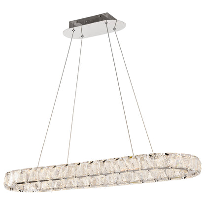 Nuvo 62-2443 Asher, LED 36 Inch Oval Pendant, Polished Nickel Finish