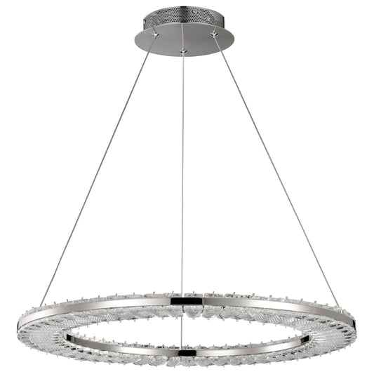 Nuvo 62-2446 Nova, LED 23 Inch Round Pendant, Polished Nickel Finish