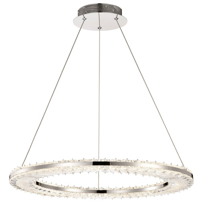 Nuvo 62-2446 Nova, LED 23 Inch Round Pendant, Polished Nickel Finish
