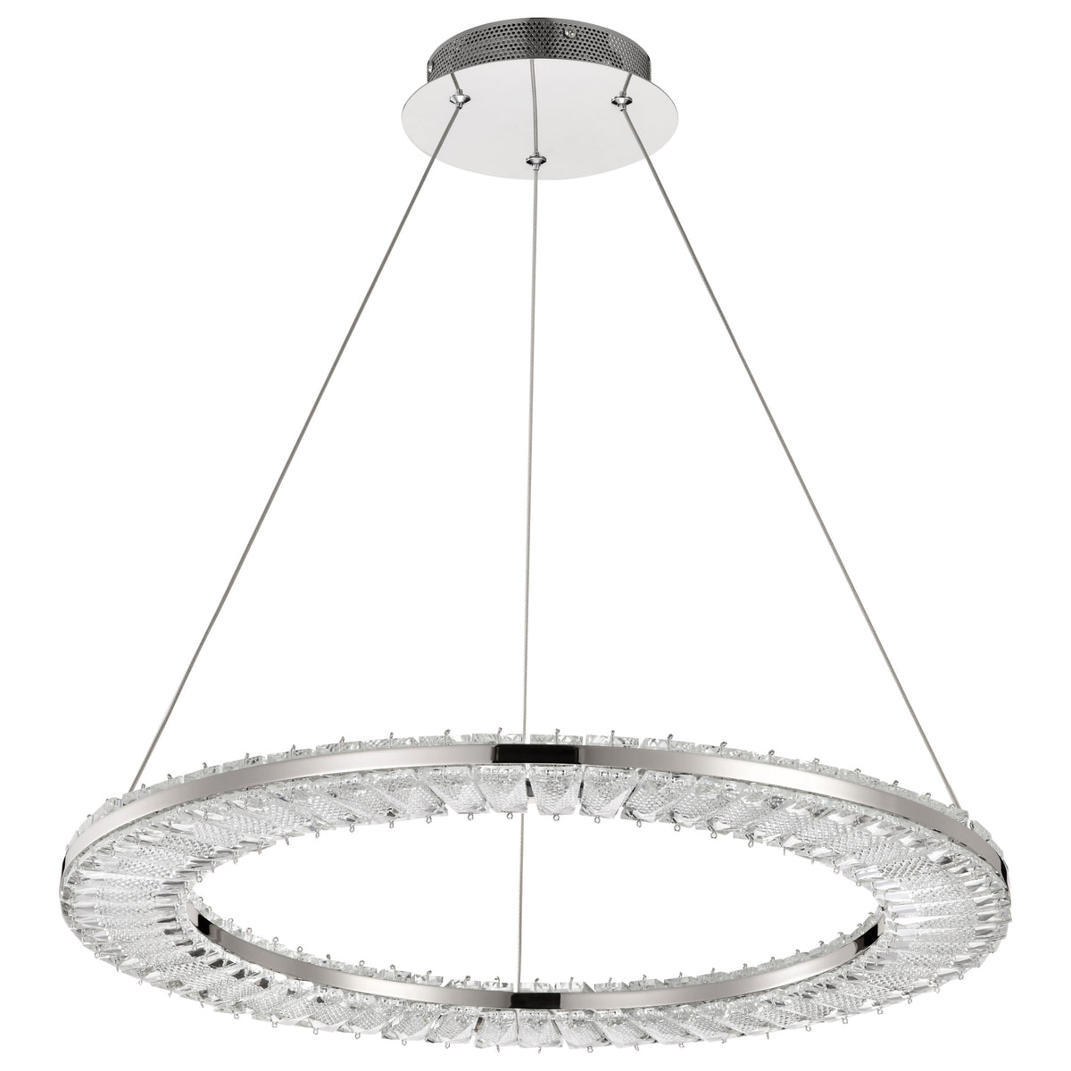 Nuvo 62-2446 Nova, LED 23 Inch Round Pendant, Polished Nickel Finish