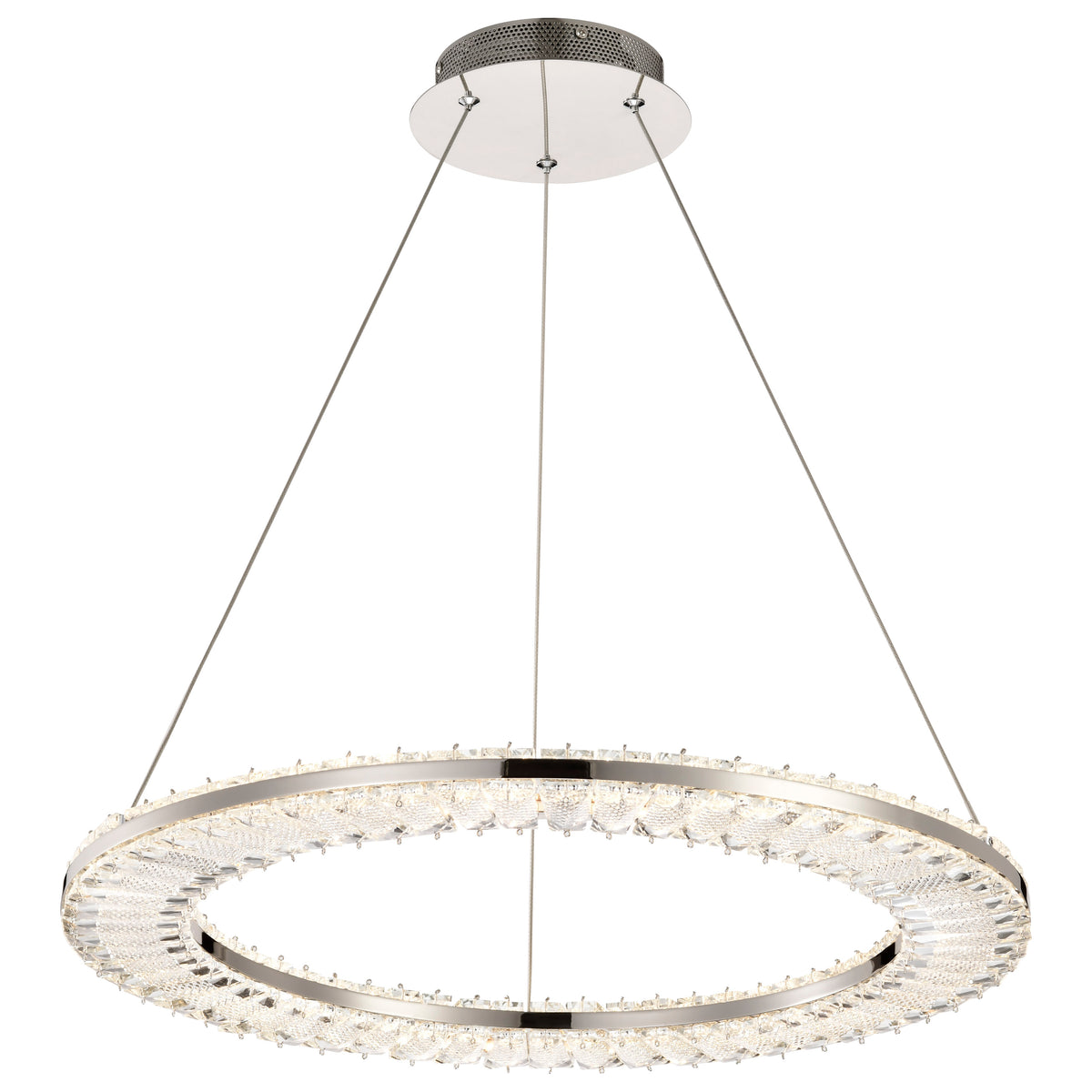 Nuvo 62-2446 Nova, LED 23 Inch Round Pendant, Polished Nickel Finish