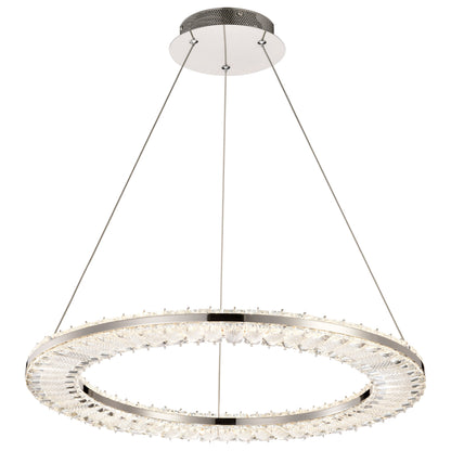 Nuvo 62-2446 Nova, LED 23 Inch Round Pendant, Polished Nickel Finish