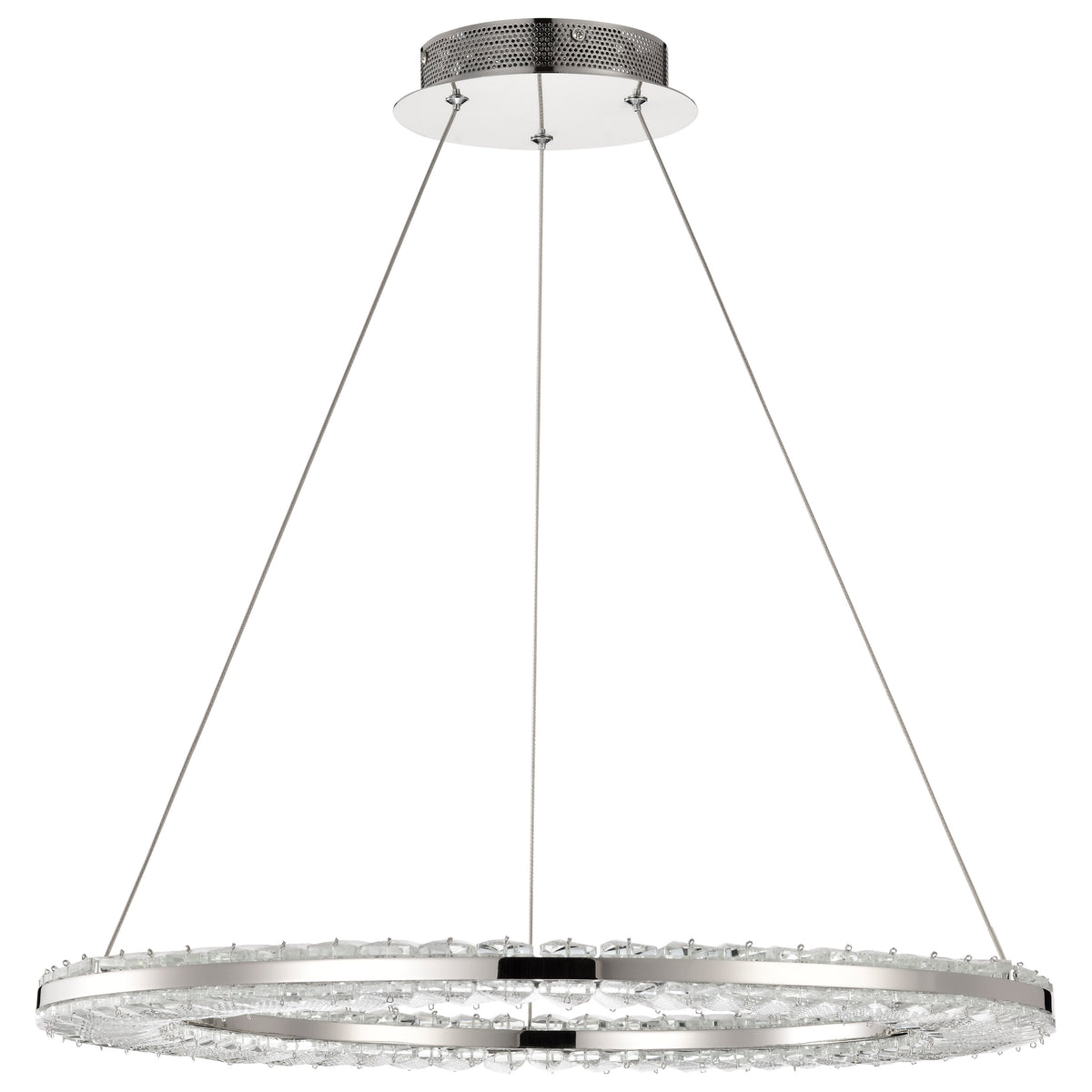 Nuvo 62-2446 Nova, LED 23 Inch Round Pendant, Polished Nickel Finish