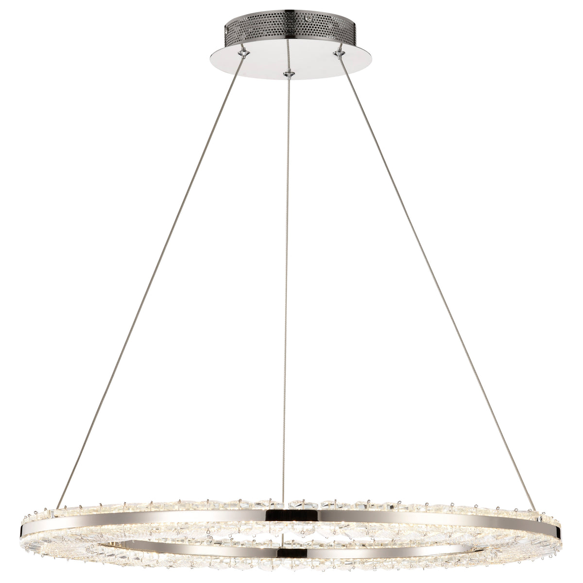 Nuvo 62-2446 Nova, LED 23 Inch Round Pendant, Polished Nickel Finish