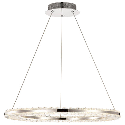 Nuvo 62-2446 Nova, LED 23 Inch Round Pendant, Polished Nickel Finish