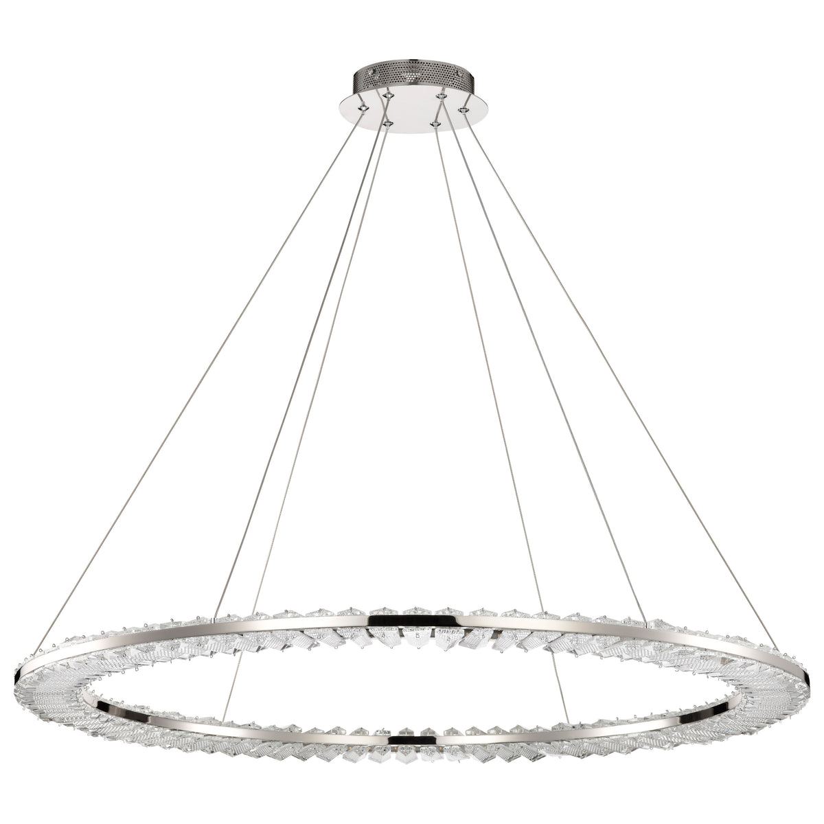 Nuvo 62-2447 Nova, LED 36 Inch Round Pendant, Polished Nickel Finish