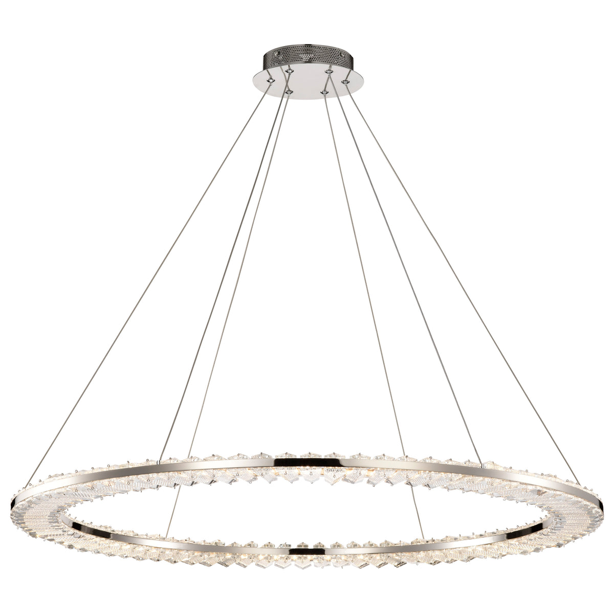 Nuvo 62-2447 Nova, LED 36 Inch Round Pendant, Polished Nickel Finish