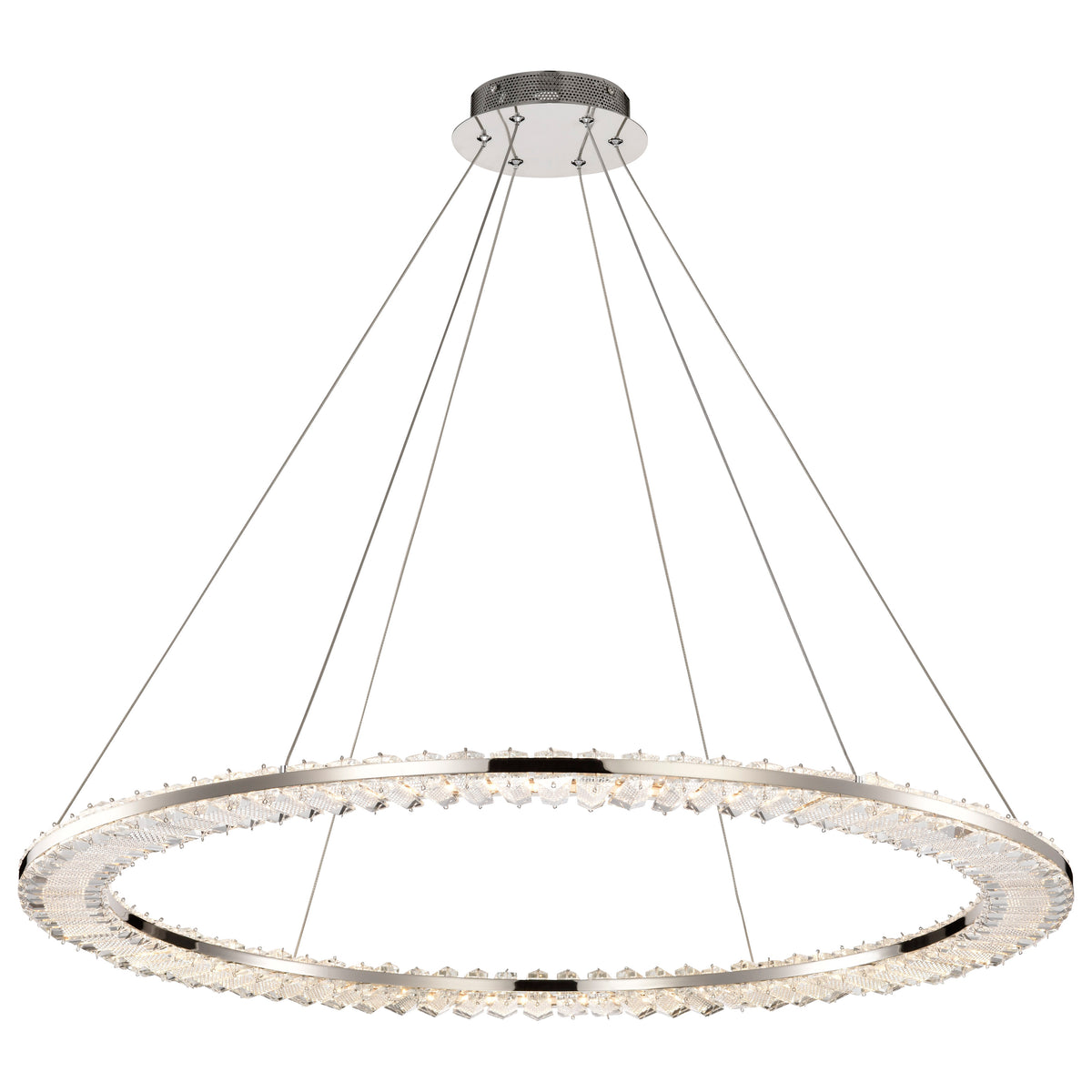Nuvo 62-2447 Nova, LED 36 Inch Round Pendant, Polished Nickel Finish