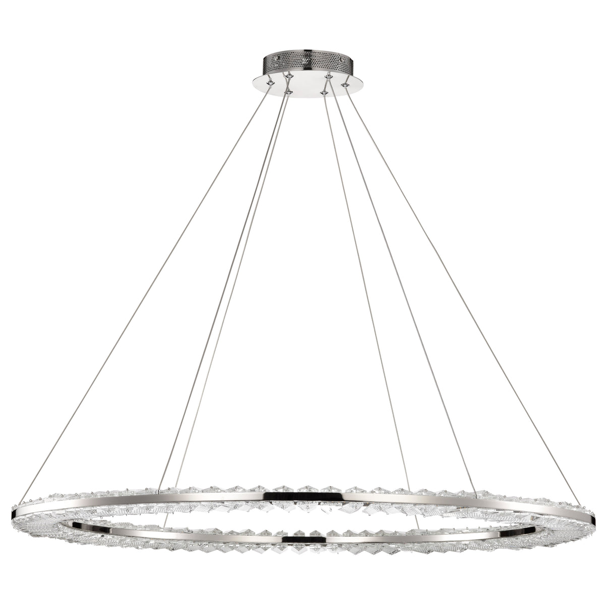 Nuvo 62-2447 Nova, LED 36 Inch Round Pendant, Polished Nickel Finish