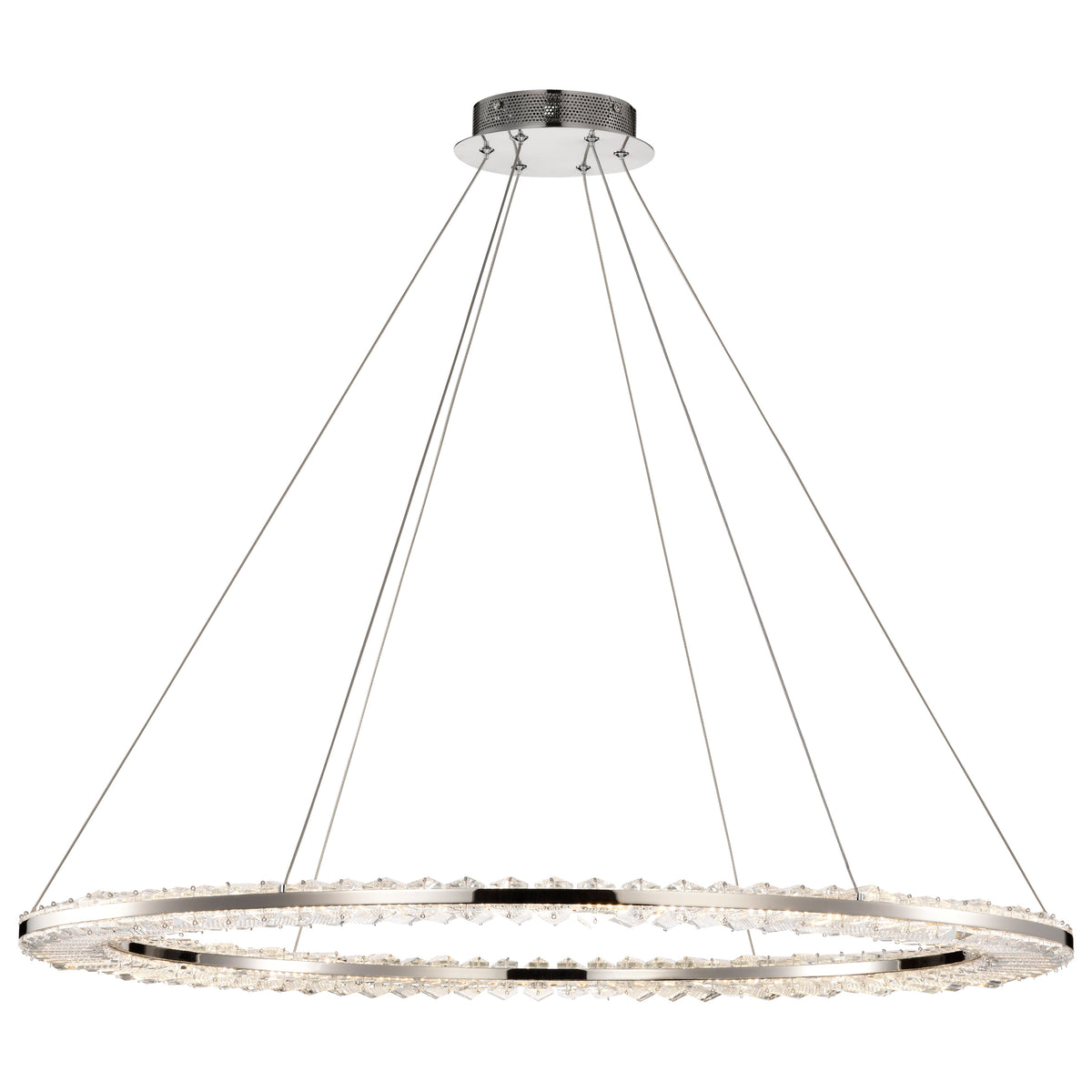 Nuvo 62-2447 Nova, LED 36 Inch Round Pendant, Polished Nickel Finish