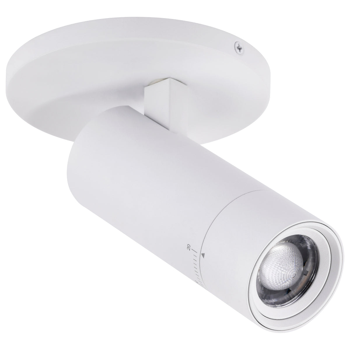 Nuvo 62-3501 10 Watt Beam Adjustable LED Monopoint, 27K/3K/35K/4K/5K CCT Selectable, 20-50 Degree Beam Angle