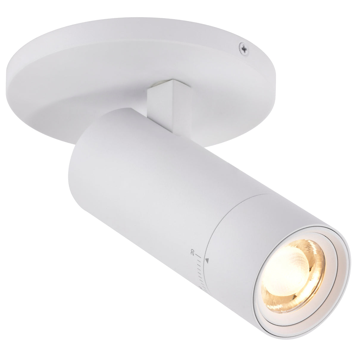 Nuvo 62-3501 10 Watt Beam Adjustable LED Monopoint, 27K/3K/35K/4K/5K CCT Selectable, 20-50 Degree Beam Angle