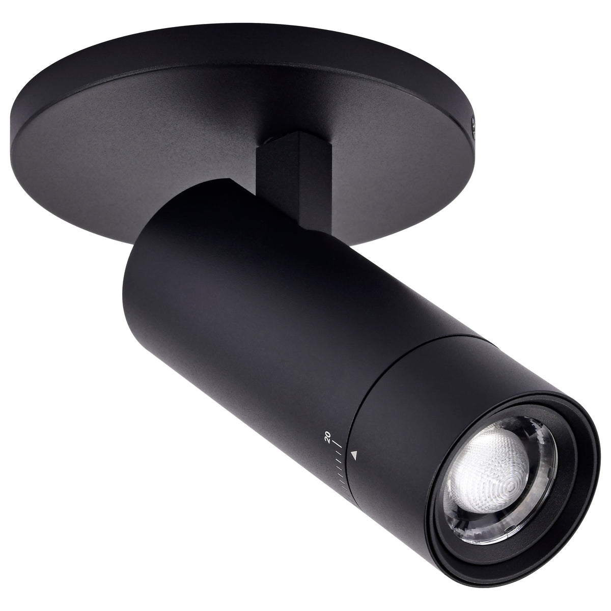 Nuvo 62-3502 10 Watt Beam Adjustable LED Monopoint, 27K/3K/35K/4K/5K CCT Selectable, 20-50 Degree Beam Angle