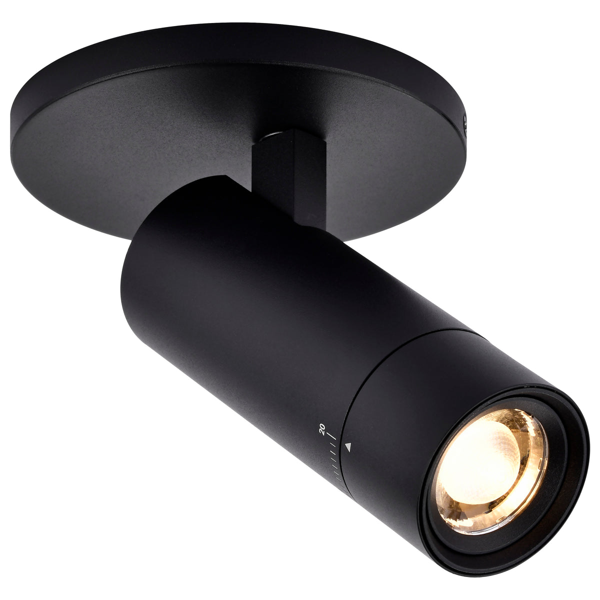Nuvo 62-3502 10 Watt Beam Adjustable LED Monopoint, 27K/3K/35K/4K/5K CCT Selectable, 20-50 Degree Beam Angle
