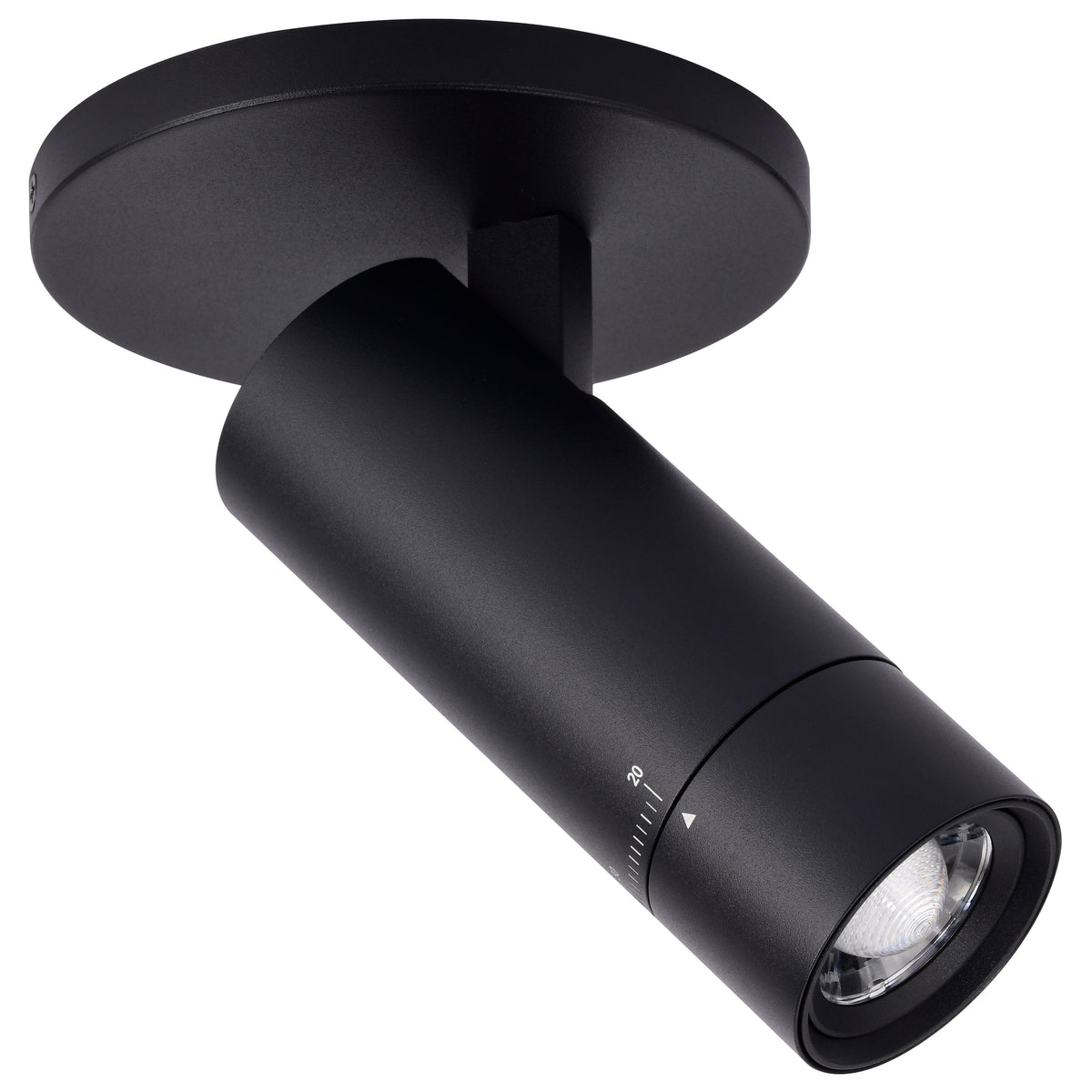 Nuvo 62-3502 10 Watt Beam Adjustable LED Monopoint, 27K/3K/35K/4K/5K CCT Selectable, 20-50 Degree Beam Angle