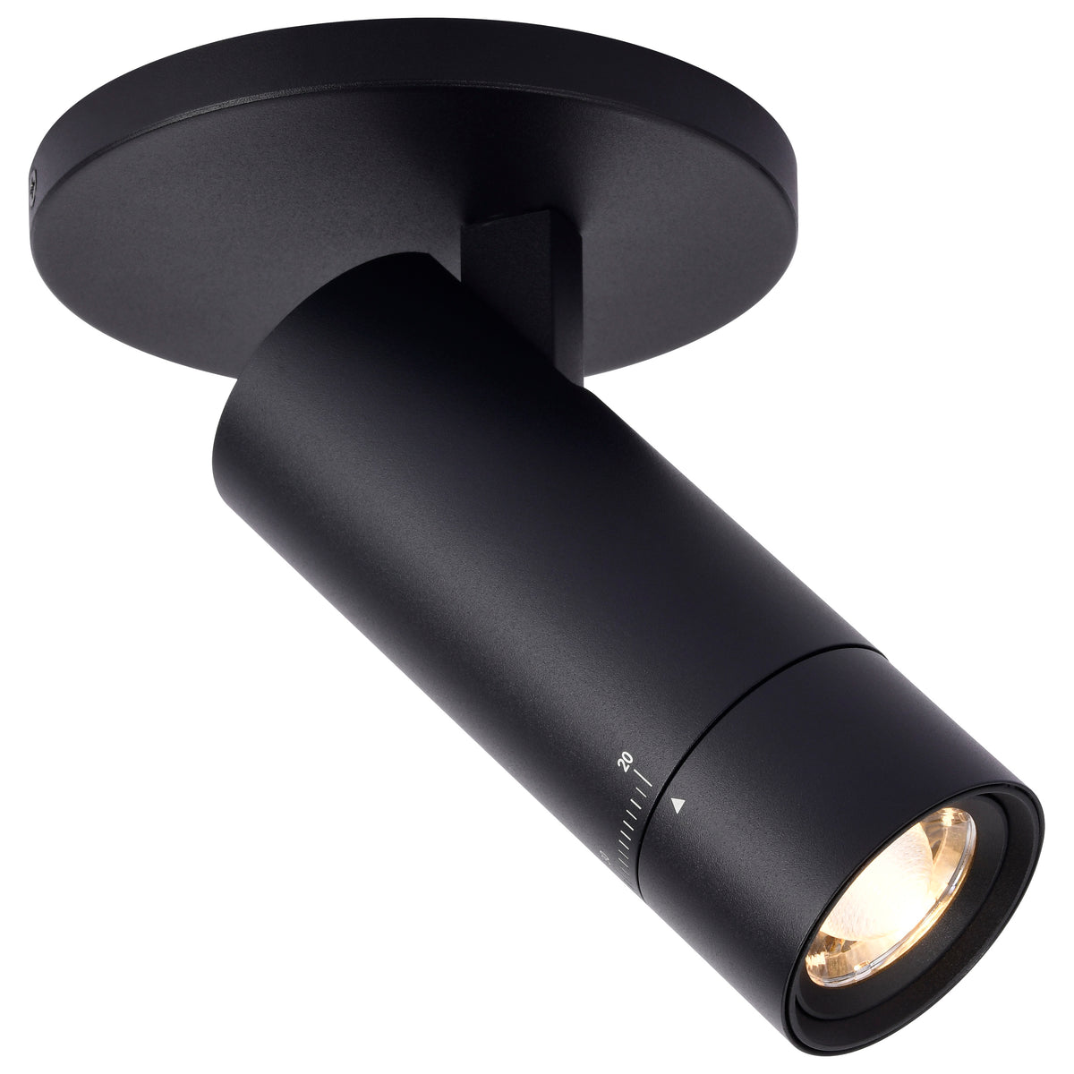Nuvo 62-3502 10 Watt Beam Adjustable LED Monopoint, 27K/3K/35K/4K/5K CCT Selectable, 20-50 Degree Beam Angle