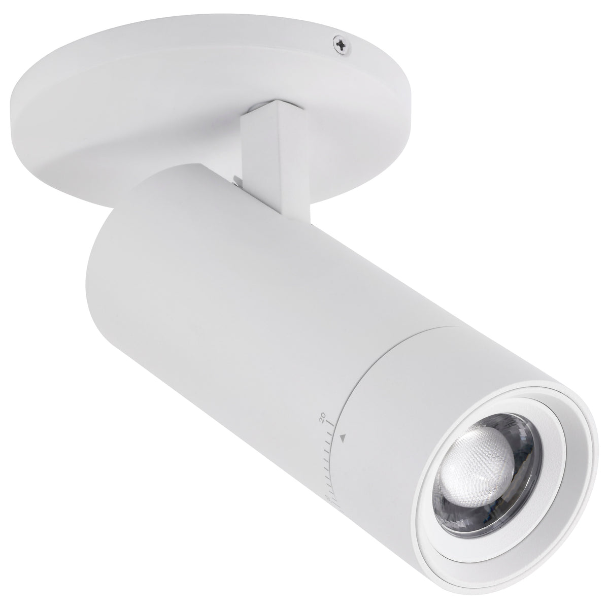 Nuvo 62-3503 15 Watt Beam Adjustable LED Monopoint, 27K/3K/35K/4K/5K CCT Selectable, 20-50 Degree Beam Angle