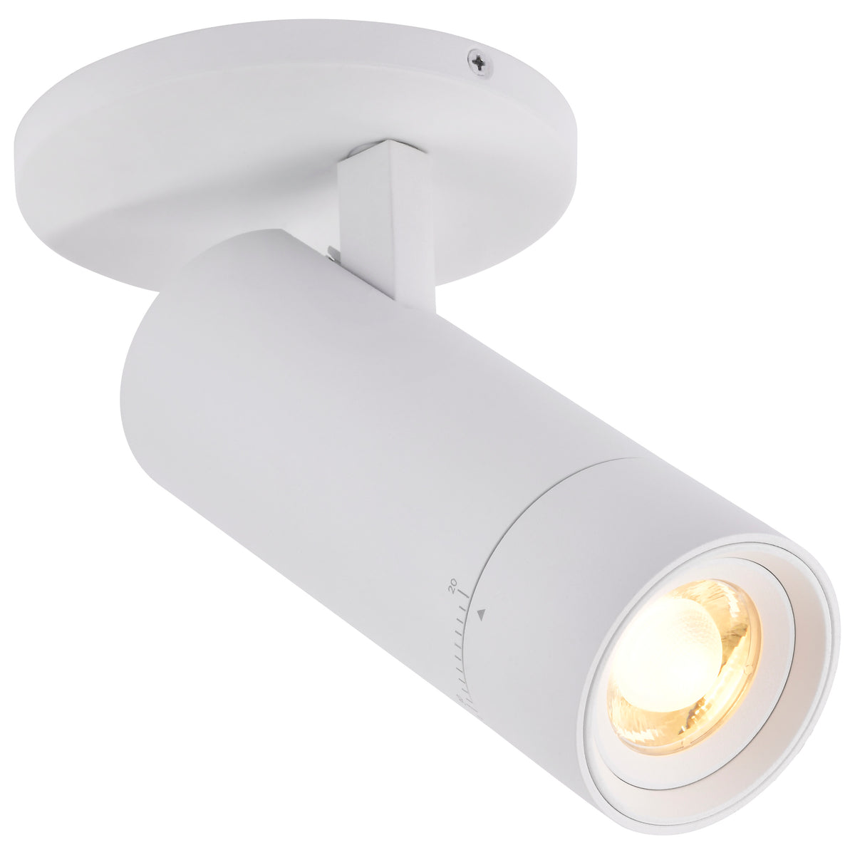 Nuvo 62-3503 15 Watt Beam Adjustable LED Monopoint, 27K/3K/35K/4K/5K CCT Selectable, 20-50 Degree Beam Angle