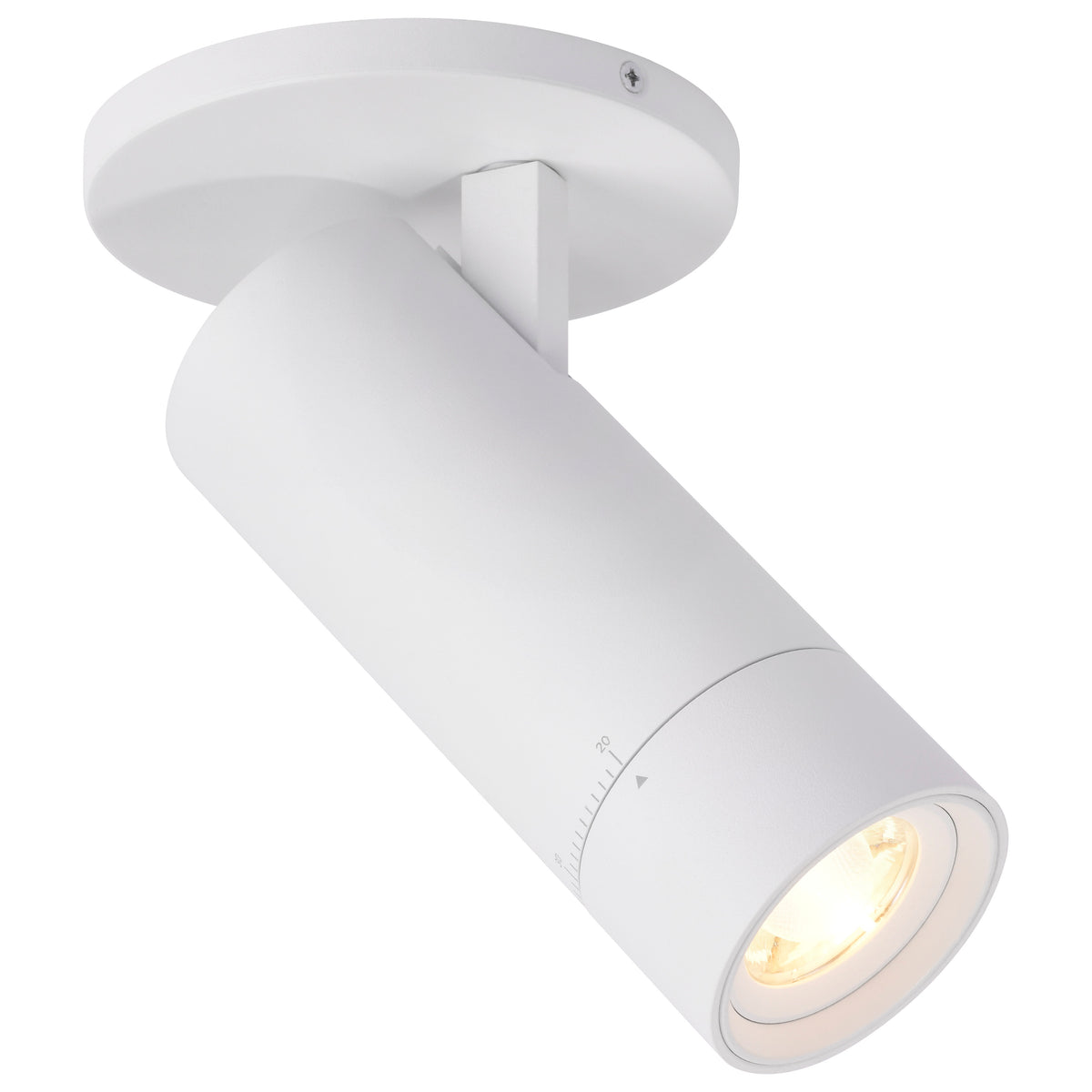 Nuvo 62-3503 15 Watt Beam Adjustable LED Monopoint, 27K/3K/35K/4K/5K CCT Selectable, 20-50 Degree Beam Angle